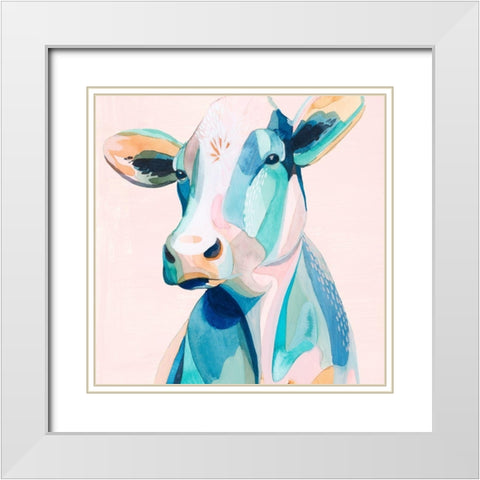Pastel Pasture II White Modern Wood Framed Art Print with Double Matting by Popp, Grace
