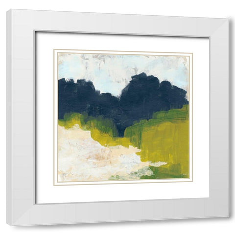 Field Sketch I White Modern Wood Framed Art Print with Double Matting by Vess, June Erica