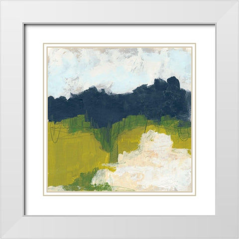 Field Sketch II White Modern Wood Framed Art Print with Double Matting by Vess, June Erica