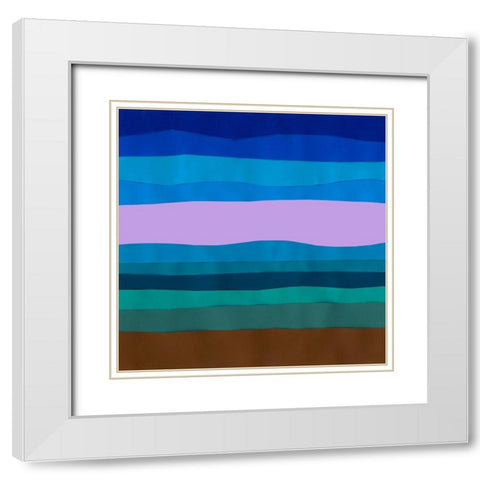 Blue Ridge Abstract I White Modern Wood Framed Art Print with Double Matting by Ludwig, Alicia