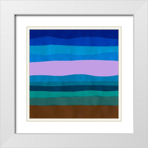 Blue Ridge Abstract I White Modern Wood Framed Art Print with Double Matting by Ludwig, Alicia