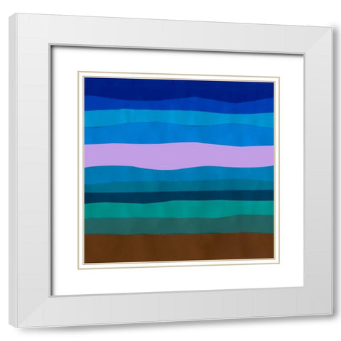Blue Ridge Abstract II White Modern Wood Framed Art Print with Double Matting by Ludwig, Alicia