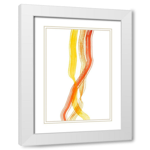 Ribboned IV White Modern Wood Framed Art Print with Double Matting by Ludwig, Alicia