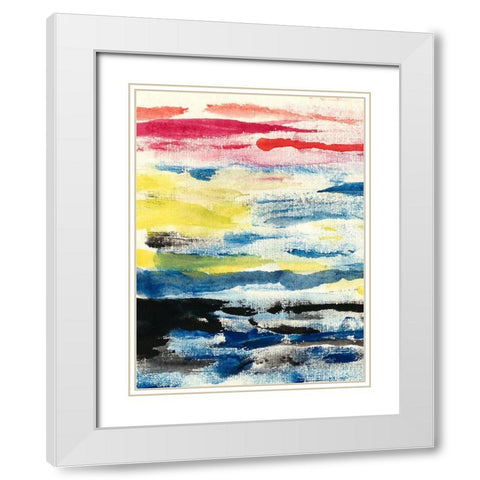 Partly Sunny I White Modern Wood Framed Art Print with Double Matting by Ludwig, Alicia