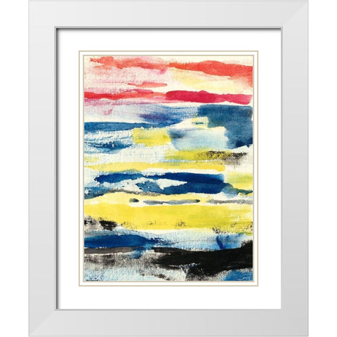 Partly Sunny II White Modern Wood Framed Art Print with Double Matting by Ludwig, Alicia