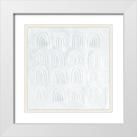 Arcobaleni Bianchi I White Modern Wood Framed Art Print with Double Matting by Scarvey, Emma