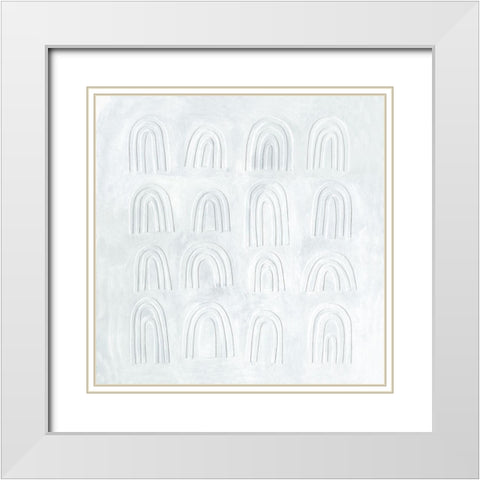 Arcobaleni Bianchi II White Modern Wood Framed Art Print with Double Matting by Scarvey, Emma