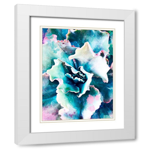Pastel Succulent Beauty I White Modern Wood Framed Art Print with Double Matting by Orlov, Irena