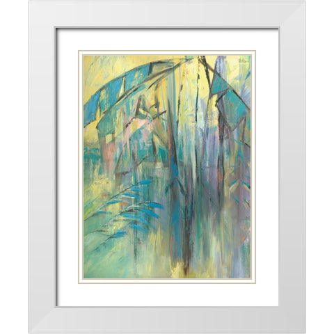 Pastel Jungle Spectrum I White Modern Wood Framed Art Print with Double Matting by Wilkins, Suzanne