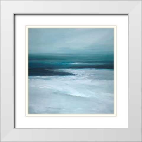 Night Beach White Modern Wood Framed Art Print with Double Matting by Wilkins, Suzanne