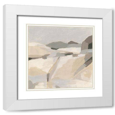 Quiet Valley II White Modern Wood Framed Art Print with Double Matting by Vess, June Erica