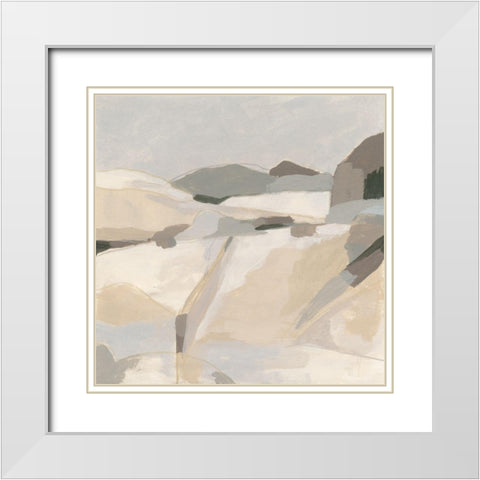 Quiet Valley II White Modern Wood Framed Art Print with Double Matting by Vess, June Erica