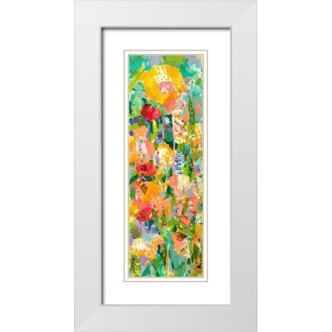 Lime Garden I White Modern Wood Framed Art Print with Double Matting by Grim, Tara Funk
