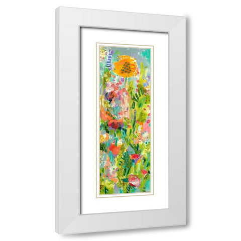 Lime Garden II White Modern Wood Framed Art Print with Double Matting by Grim, Tara Funk