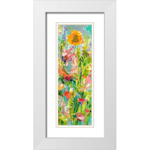 Lime Garden II White Modern Wood Framed Art Print with Double Matting by Grim, Tara Funk