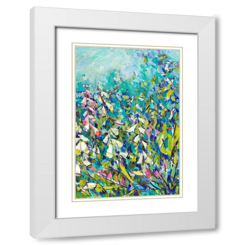 Joy in the Garden II White Modern Wood Framed Art Print with Double Matting by Grim, Tara Funk