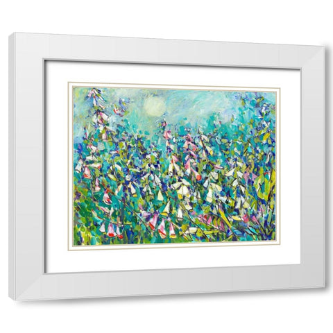 Joy in the Garden III White Modern Wood Framed Art Print with Double Matting by Grim, Tara Funk