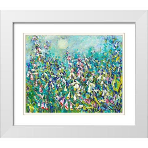 Joy in the Garden III White Modern Wood Framed Art Print with Double Matting by Grim, Tara Funk
