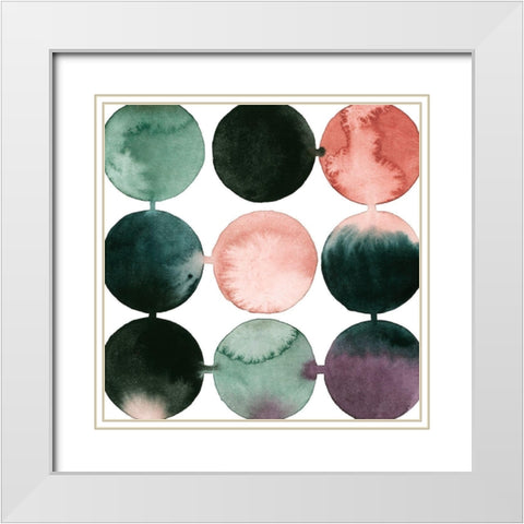 Seafoam Fizz I White Modern Wood Framed Art Print with Double Matting by Popp, Grace