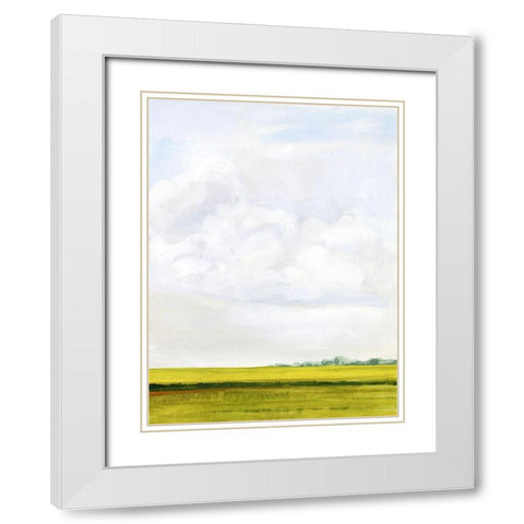 Field Walk II White Modern Wood Framed Art Print with Double Matting by Borges, Victoria