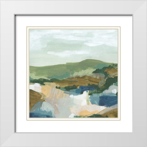 Plein Air Primitive II White Modern Wood Framed Art Print with Double Matting by Vess, June Erica
