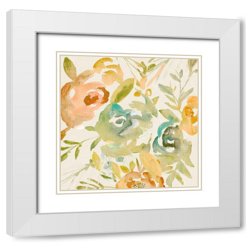 Opaline I White Modern Wood Framed Art Print with Double Matting by Zarris, Chariklia