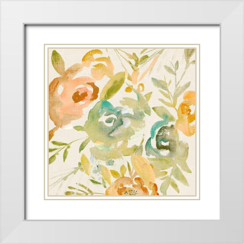 Opaline I White Modern Wood Framed Art Print with Double Matting by Zarris, Chariklia