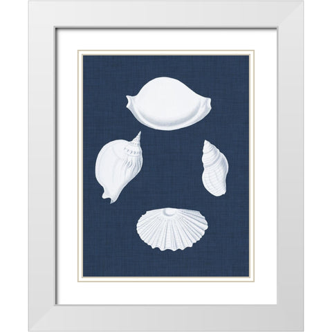 Coquillages Blancs I White Modern Wood Framed Art Print with Double Matting by Vision Studio