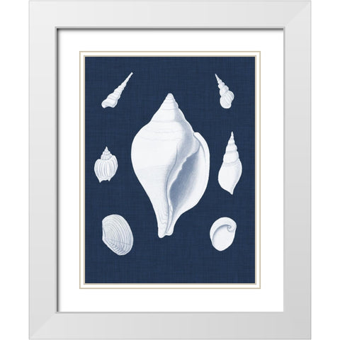 Coquillages Blancs II White Modern Wood Framed Art Print with Double Matting by Vision Studio