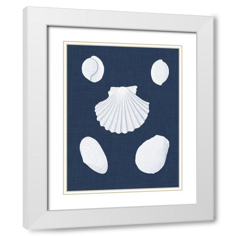 Coquillages Blancs III White Modern Wood Framed Art Print with Double Matting by Vision Studio