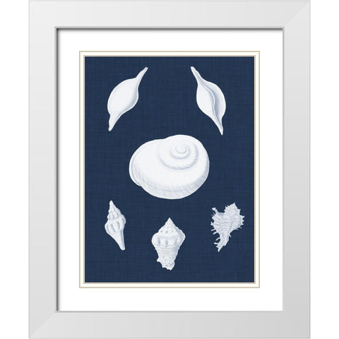 Coquillages Blancs IV White Modern Wood Framed Art Print with Double Matting by Vision Studio