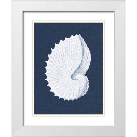 Coquillages Blancs V White Modern Wood Framed Art Print with Double Matting by Vision Studio