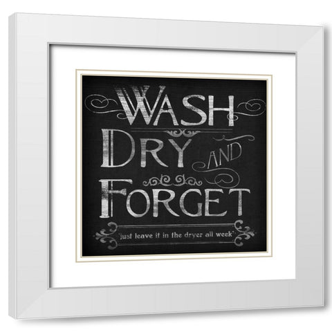 Laundry Snark I White Modern Wood Framed Art Print with Double Matting by Vess, June Erica