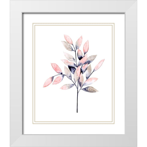 Midnight Branch I White Modern Wood Framed Art Print with Double Matting by Popp, Grace