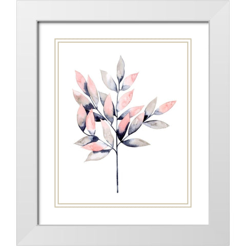 Midnight Branch II White Modern Wood Framed Art Print with Double Matting by Popp, Grace