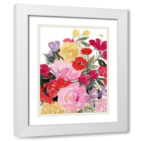 Rainy Day Bouquet I White Modern Wood Framed Art Print with Double Matting by Popp, Grace