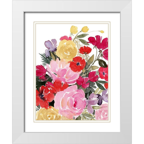 Rainy Day Bouquet I White Modern Wood Framed Art Print with Double Matting by Popp, Grace