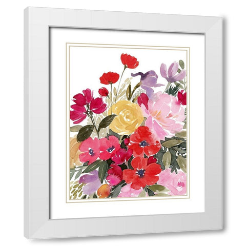 Rainy Day Bouquet II White Modern Wood Framed Art Print with Double Matting by Popp, Grace