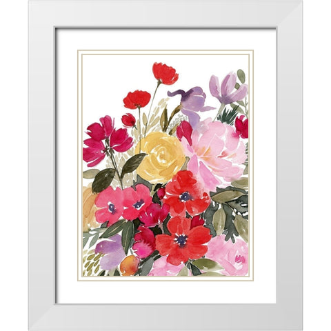 Rainy Day Bouquet II White Modern Wood Framed Art Print with Double Matting by Popp, Grace