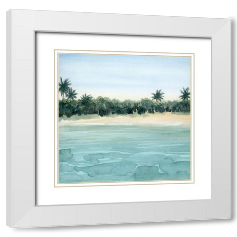 Paradis I White Modern Wood Framed Art Print with Double Matting by Popp, Grace