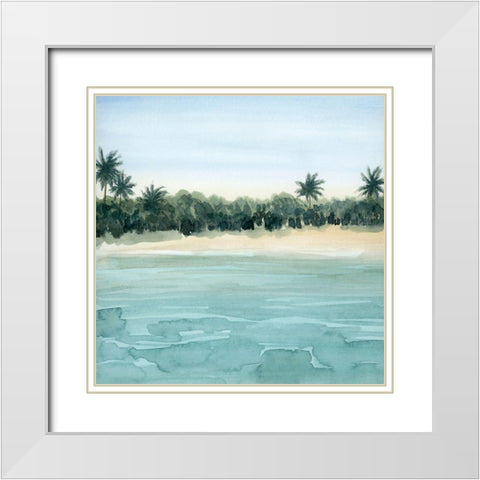 Paradis I White Modern Wood Framed Art Print with Double Matting by Popp, Grace
