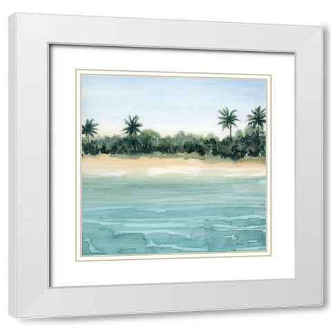 Paradis II White Modern Wood Framed Art Print with Double Matting by Popp, Grace