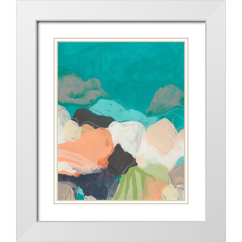 Quirkscape I White Modern Wood Framed Art Print with Double Matting by Vess, June Erica