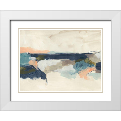 Palette Horizon I White Modern Wood Framed Art Print with Double Matting by Vess, June Erica