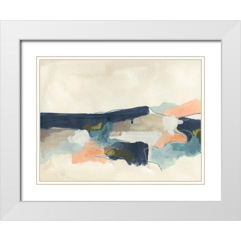 Palette Horizon II White Modern Wood Framed Art Print with Double Matting by Vess, June Erica