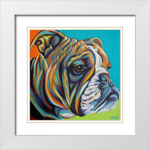 Dog Friend I White Modern Wood Framed Art Print with Double Matting by Vitaletti, Carolee