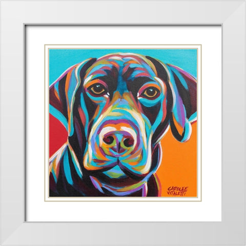 Dog Friend II White Modern Wood Framed Art Print with Double Matting by Vitaletti, Carolee