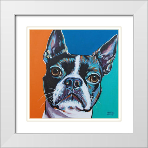 Dog Friend III White Modern Wood Framed Art Print with Double Matting by Vitaletti, Carolee