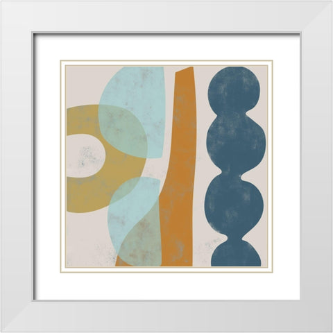 Span II White Modern Wood Framed Art Print with Double Matting by Zarris, Chariklia