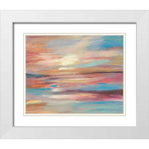 Sunset Light IV White Modern Wood Framed Art Print with Double Matting by Goldberger, Jennifer
